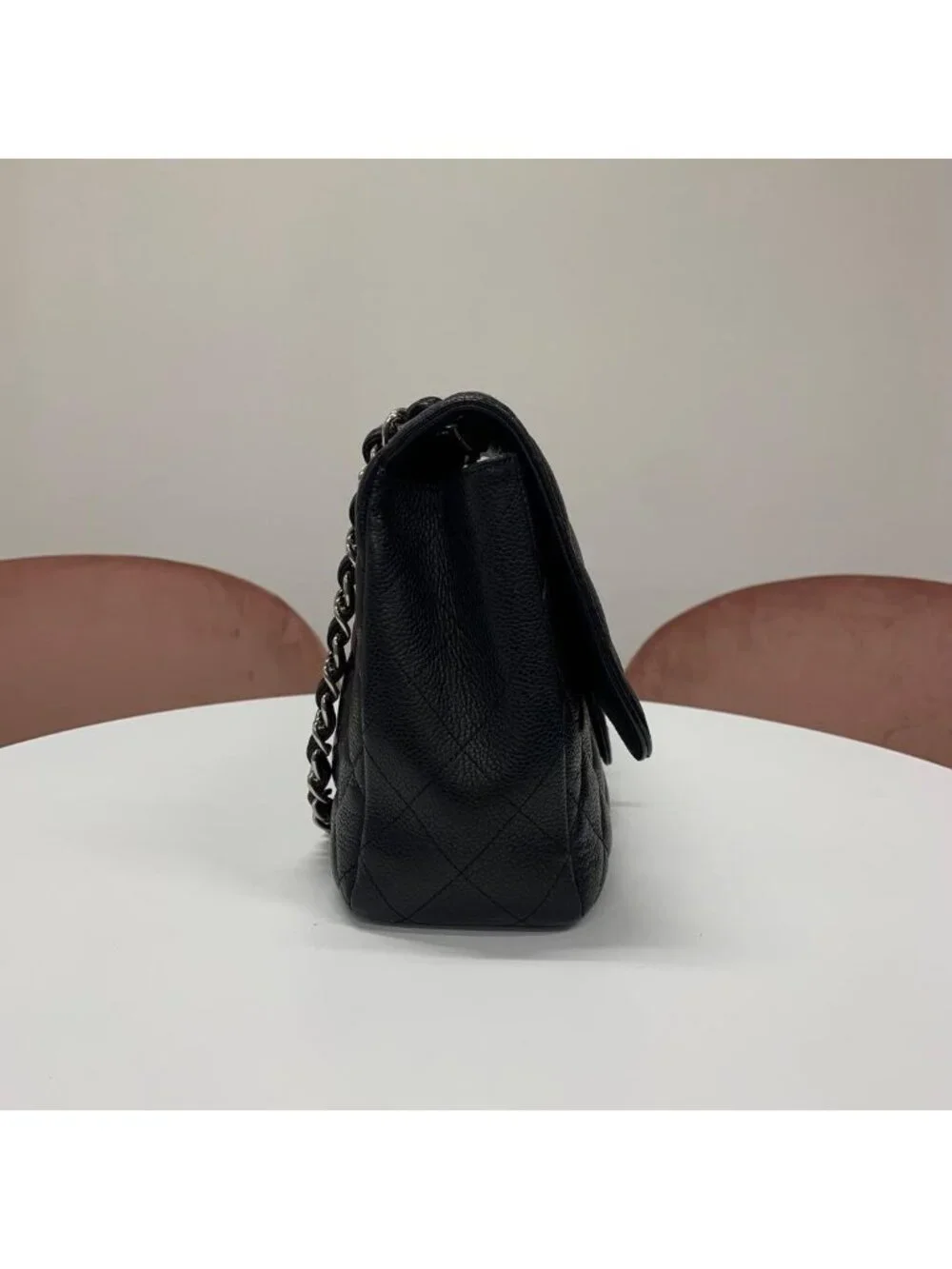 Chanel Quilted 30 Turnlock CC Logo Chain Shoulder Bag